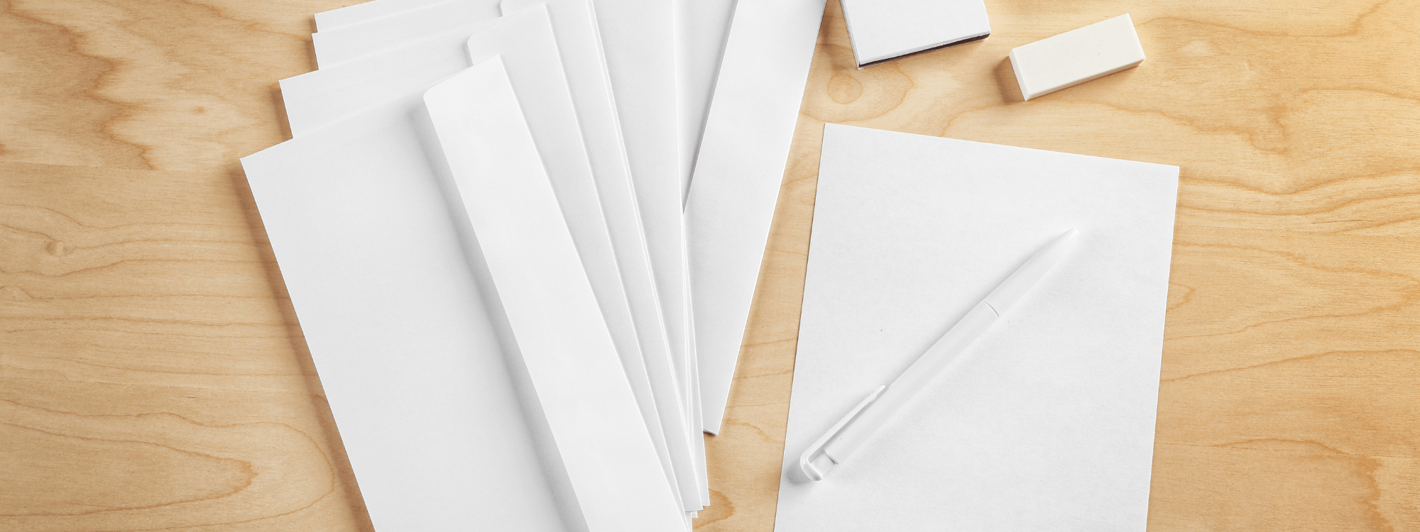 paper and envelopes.