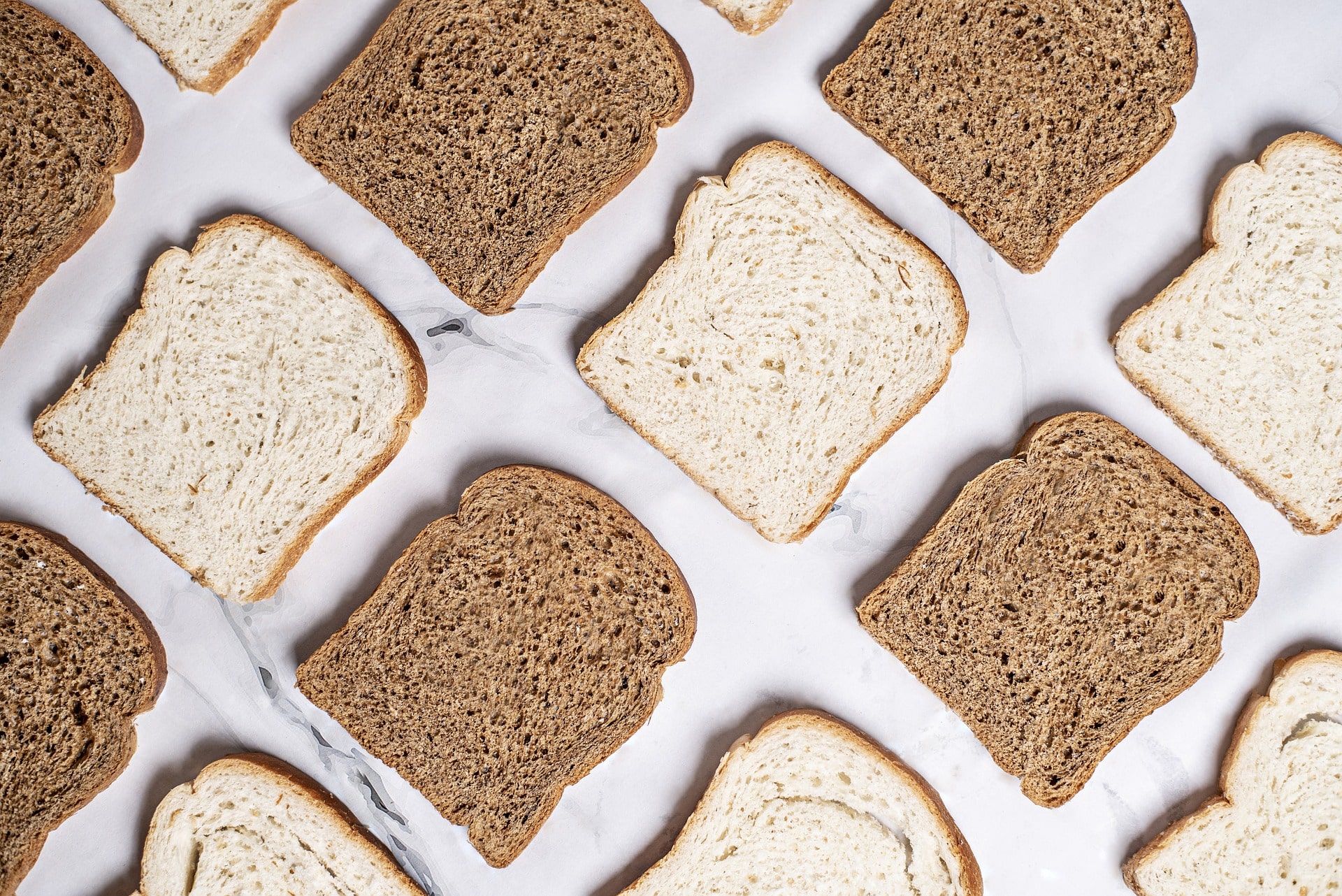 Slices of bread.