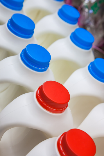 milk cartons.