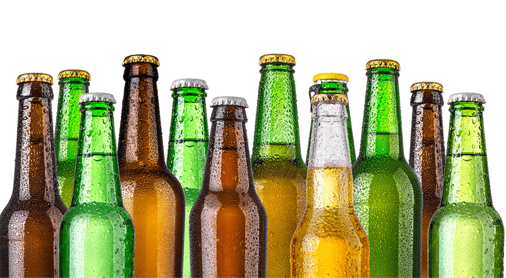 Beer bottles.