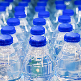 bottles of water.