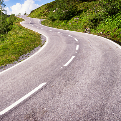 winding road.